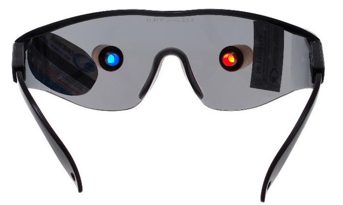 Training glasses with LED emitters improve vision